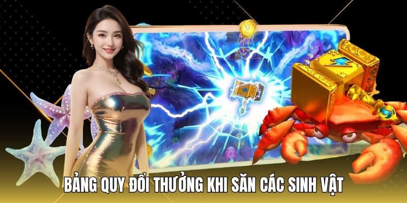 Bảng quy đổi thưởng khi săn các sinh vật